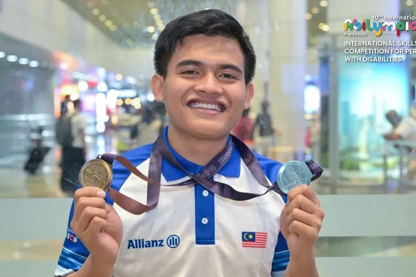 Team Malaysia medallists welcomed home after the 10th International Abilympics in Metz, 2023.